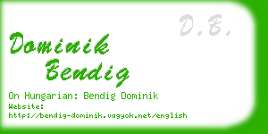 dominik bendig business card